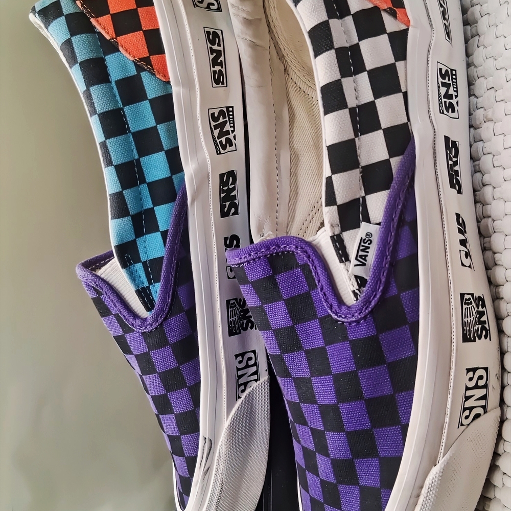Vans x SNS Slip-On LX Venice Beach Purple Checkerboard Men 10/Women 11.5 - Picture 4 of 9